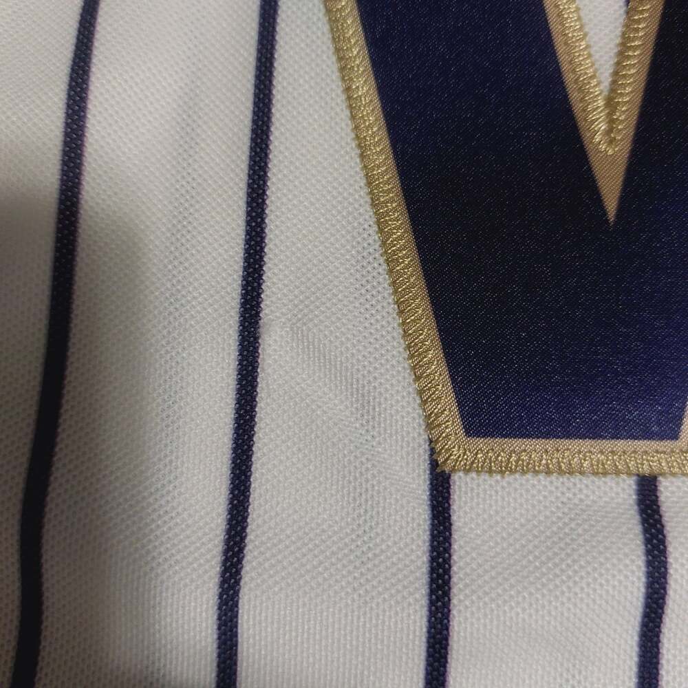 adidas Washington Huskies Mens 2XL White Pinstripe Baseball Jersey Big 10 NWT - Picture 3 of 12